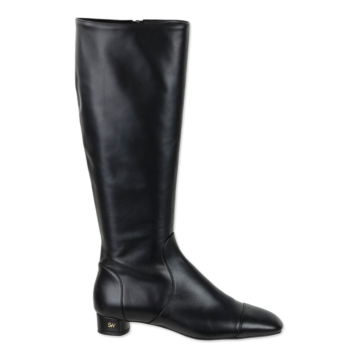 Stuart Weitzman Black Leather Knee High Boots
