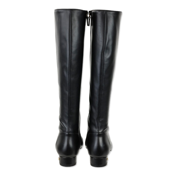 Stuart Weitzman Black Leather Knee High Boots