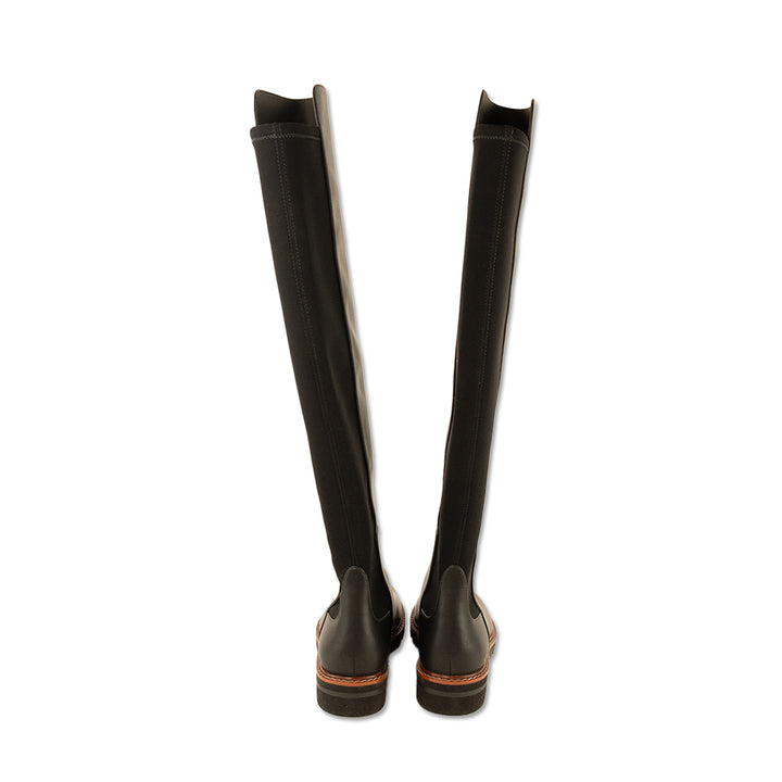 Stuart Weitzman Black Leather Knee High Riding Boots