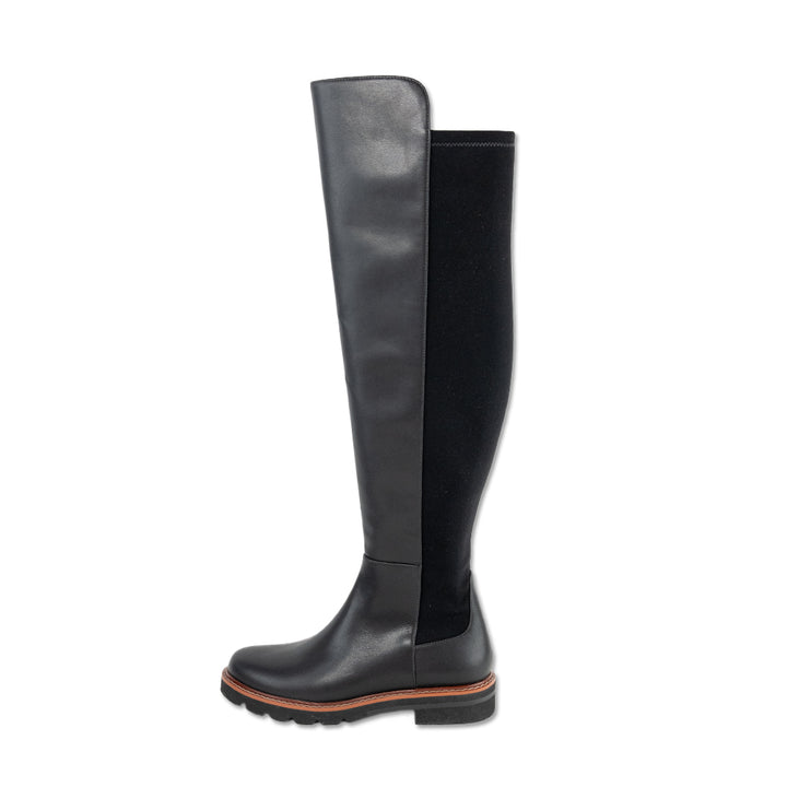 Stuart Weitzman Black Leather Knee High Riding Boots