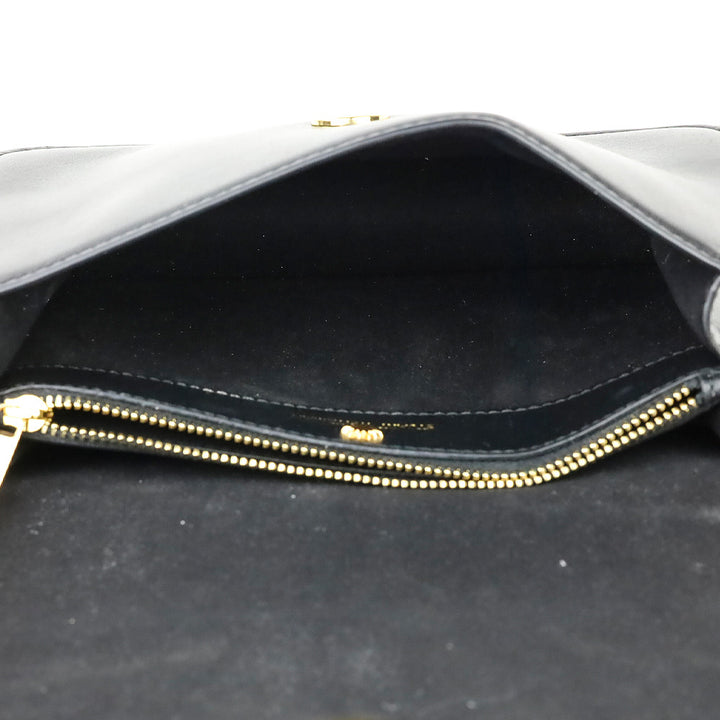 Stuart Weitzman Black Smooth Calf Leather Gabriella Crossbody