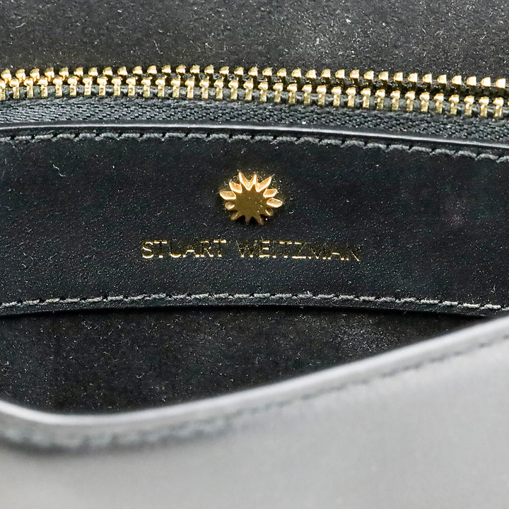 Stuart Weitzman Black Smooth Calf Leather Gabriella Crossbody