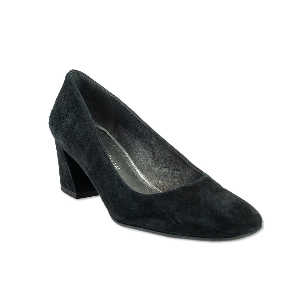 Stuart Weitzman Black Suede Marymid Pumps