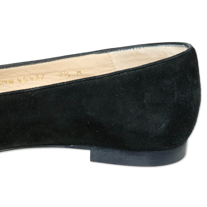 Stuart Weitzman Black Suede Slipknot Loafer