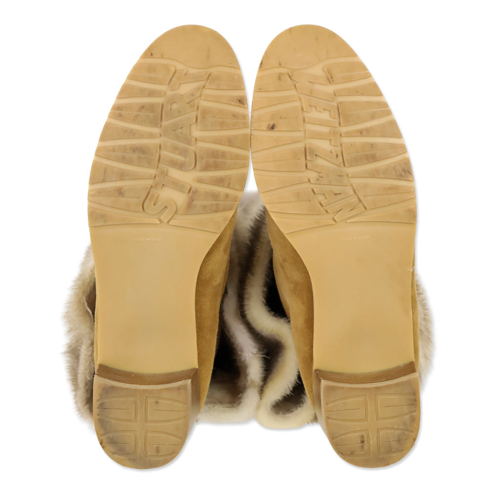 Stuart Weitzman Blizzard Genuine Mink and Suede Boots