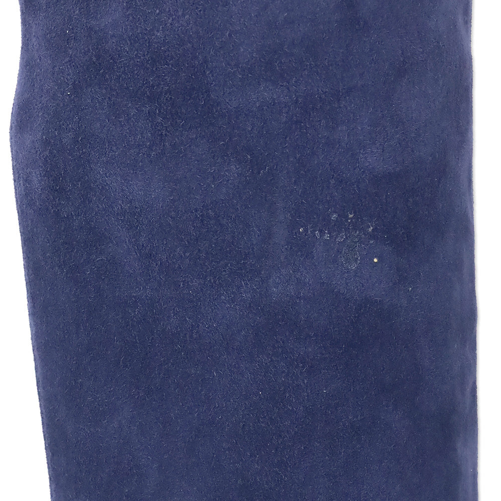 Stuart Weitzman Blue Suede Lowland Over-the-Knee Boot