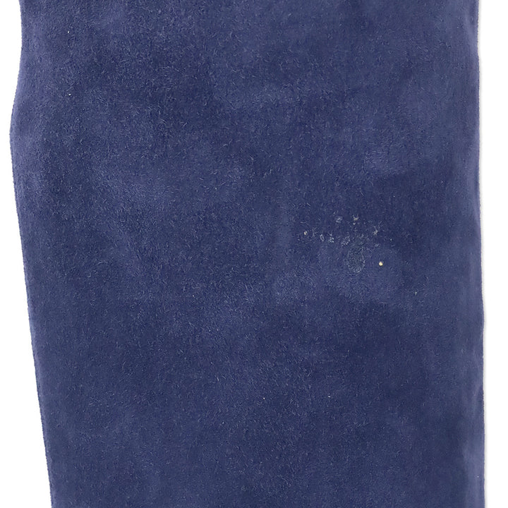 Stuart Weitzman Blue Suede Lowland Over-the-Knee Boot