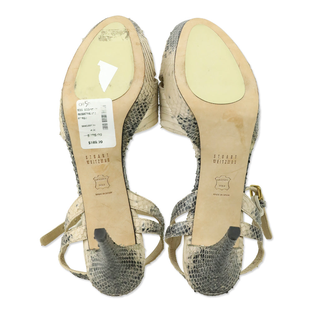 Stuart Weitzman Buff Whips Snakeloopthru Sandal