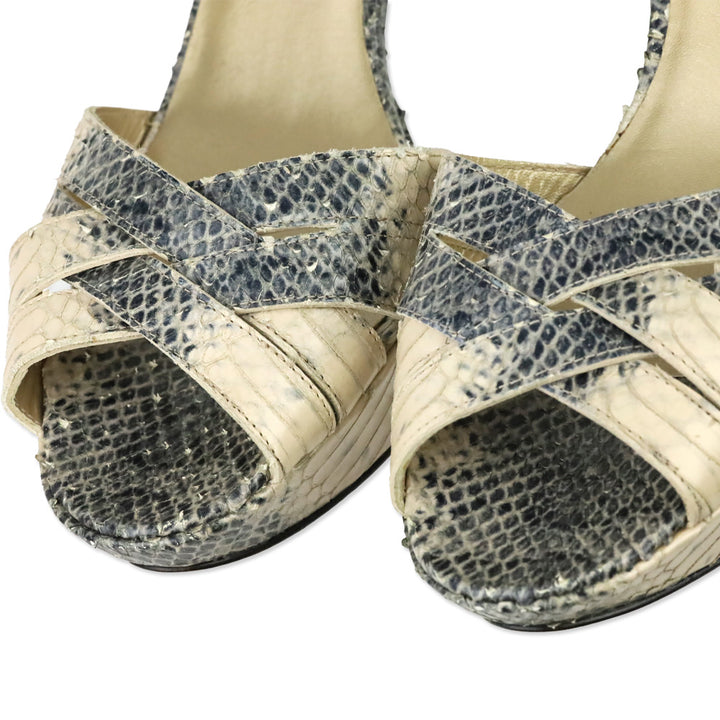 Stuart Weitzman Buff Whips Snakeloopthru Sandal