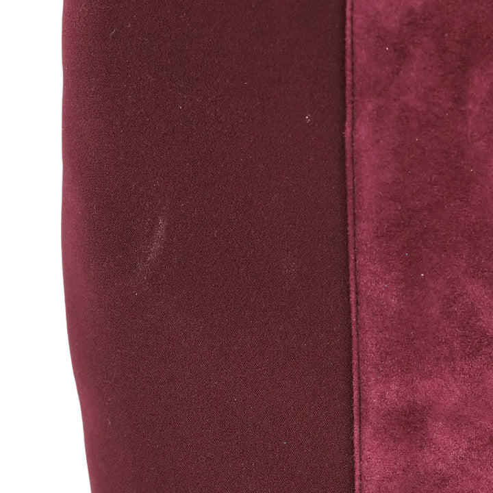 Stuart Weitzman Burgundy Suede and Elastic Knee High Boots