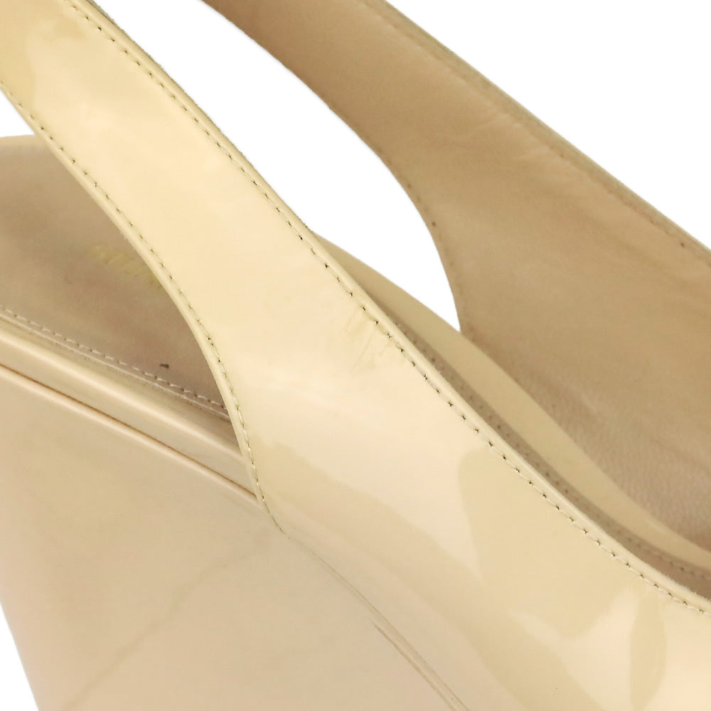 Stuart Weitzman Cashew Gloss Hampton Slingback Wedge Pump