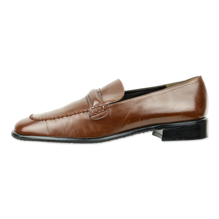 Stuart Weitzman Chestnut Calf Leather Loafer