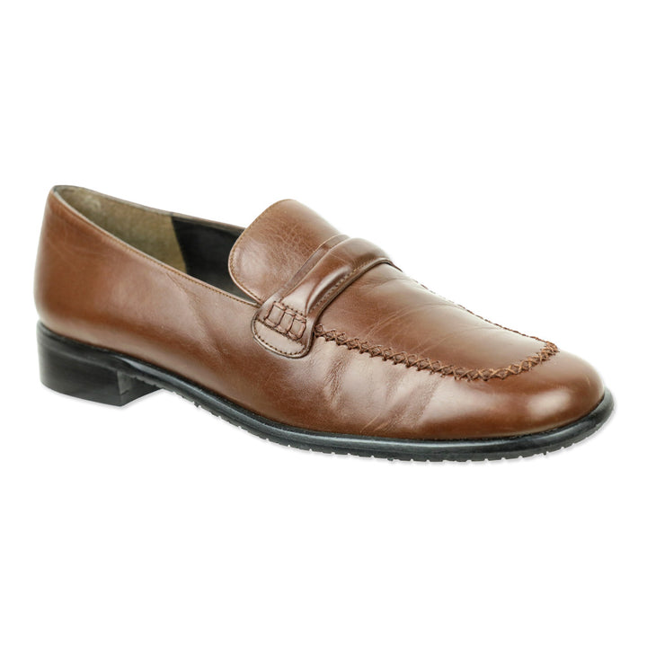 Stuart Weitzman Chestnut Calf Leather Loafer