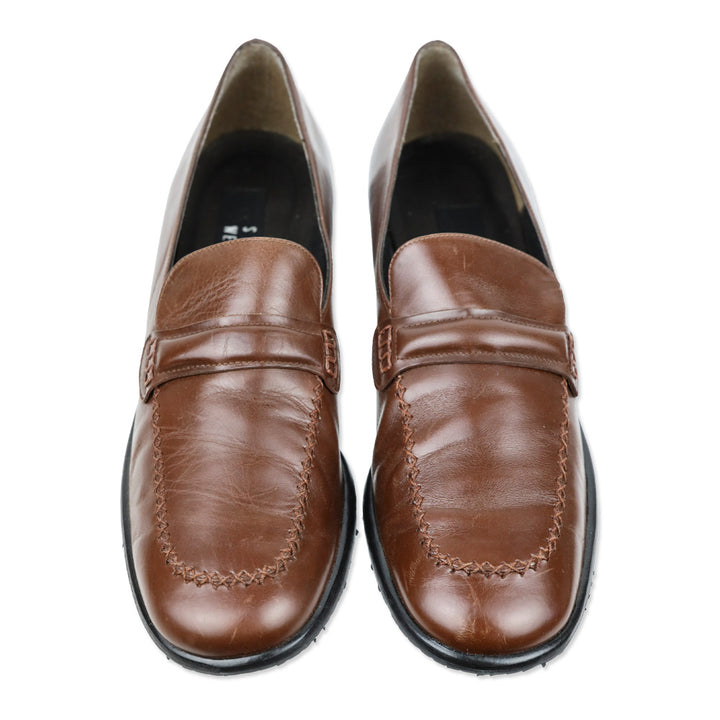 Stuart Weitzman Chestnut Calf Leather Loafer