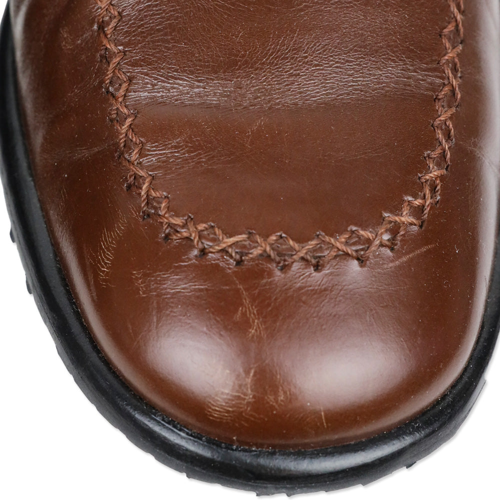 Stuart Weitzman Chestnut Calf Leather Loafer
