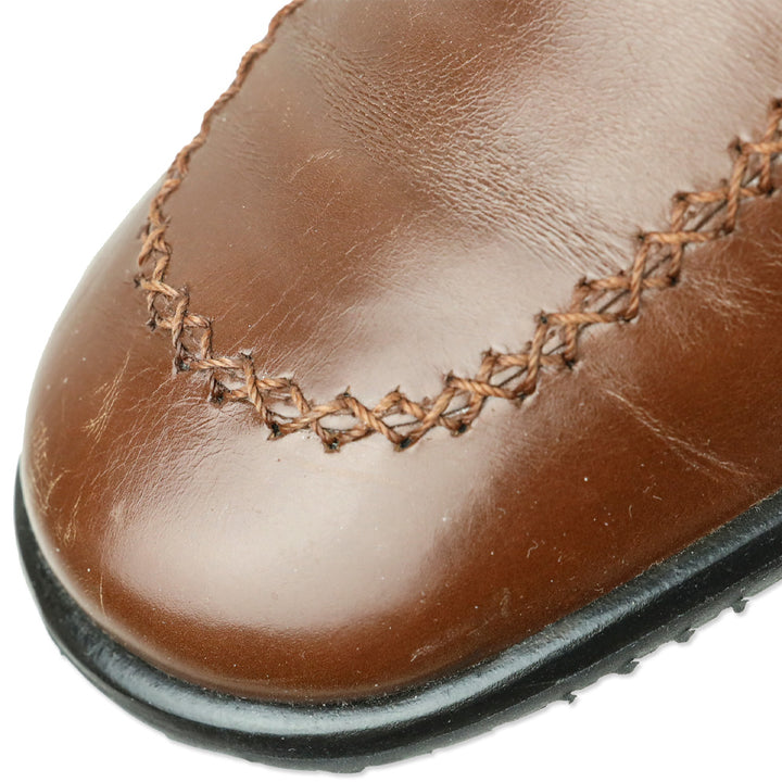 Stuart Weitzman Chestnut Calf Leather Loafer