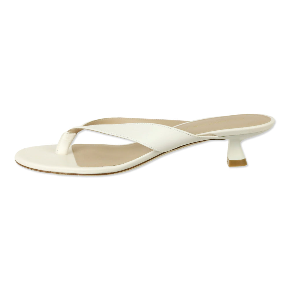 Stuart Weitzman Cream Rio Sleek Sandal 35