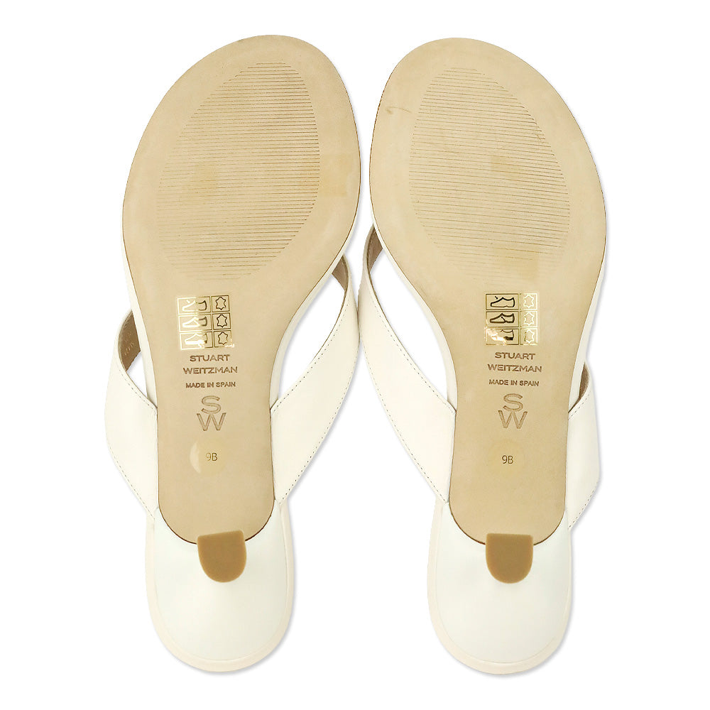 Stuart Weitzman Cream Rio Sleek Sandal 35