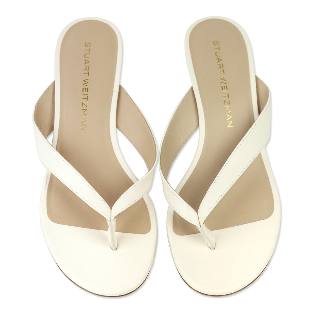 Stuart Weitzman Cream Rio Sleek Sandal 35