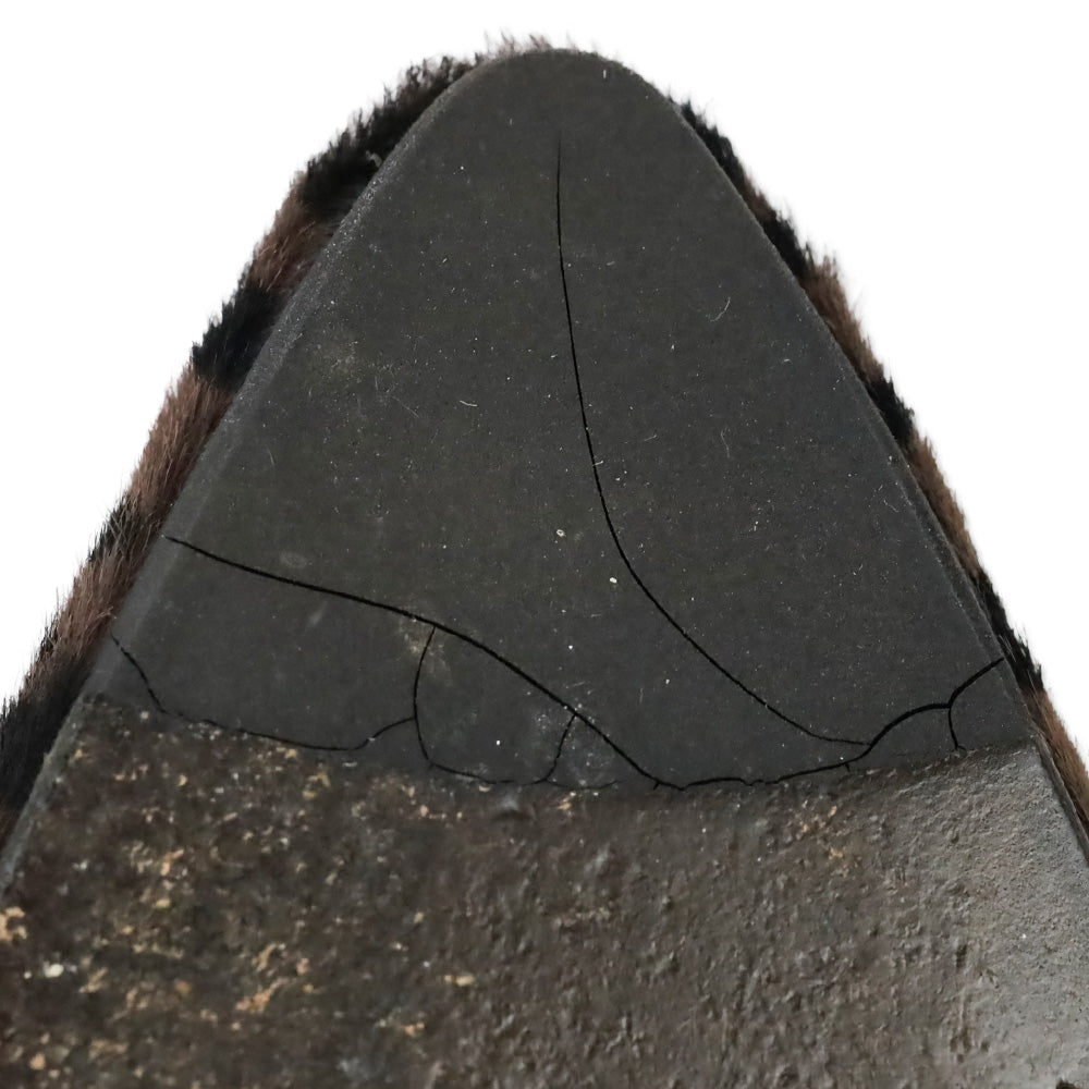 Stuart Weitzman Dark Brown Leopard Print Calf Hair Pumps