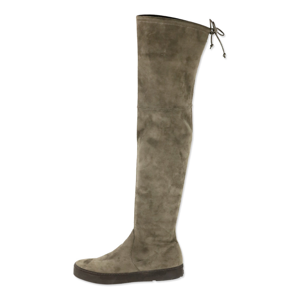 Stuart Weitzman Gray Suede Over-The-Knee Boots