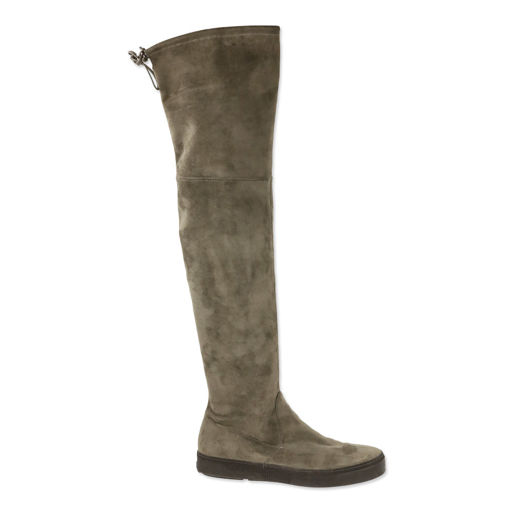 Stuart Weitzman Gray Suede Over-The-Knee Boots
