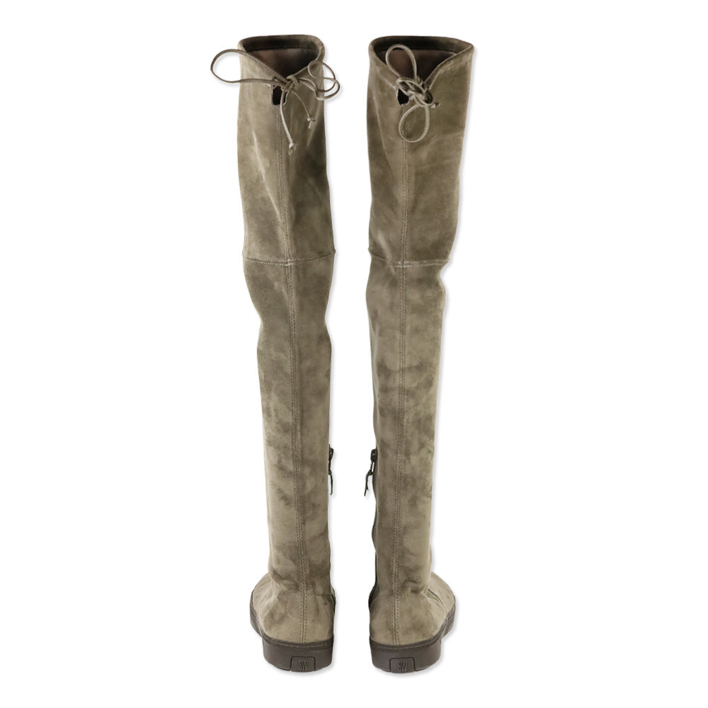 Stuart Weitzman Gray Suede Over-The-Knee Boots