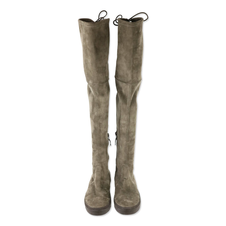 Stuart Weitzman Gray Suede Over-The-Knee Boots
