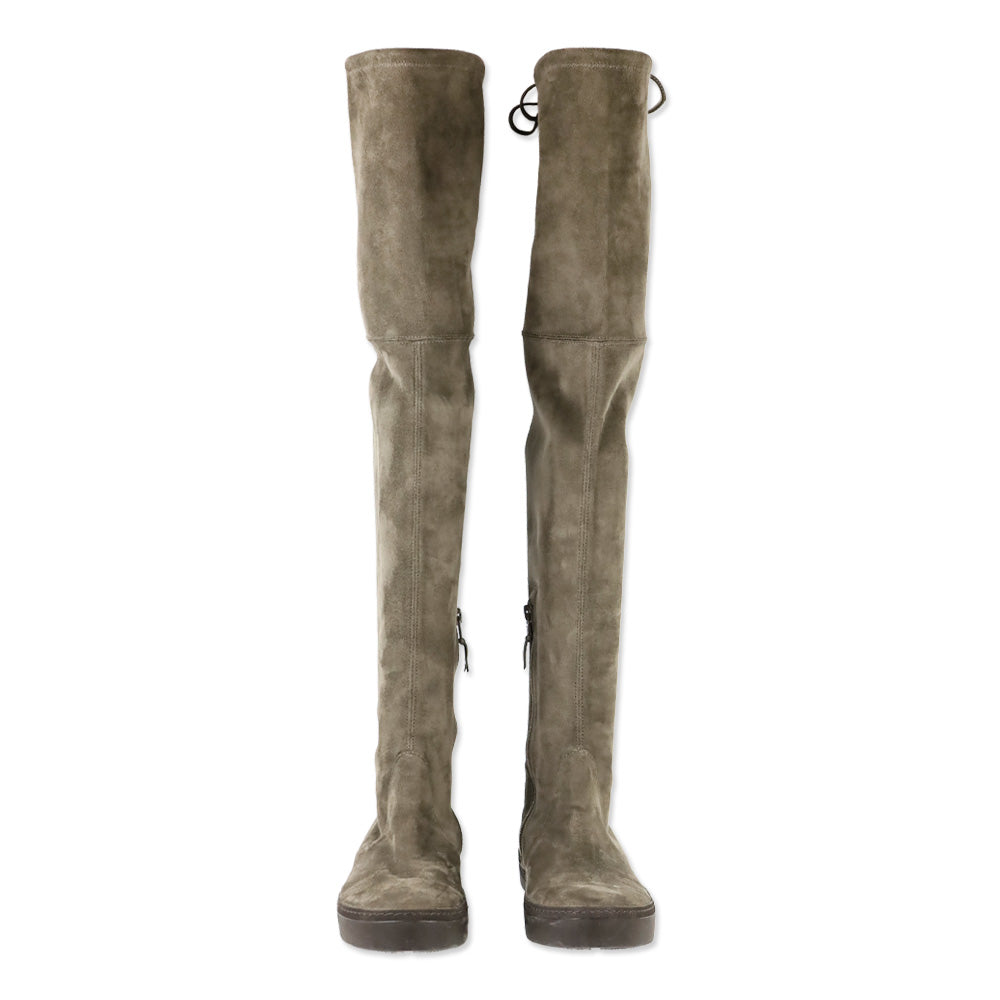 Stuart Weitzman Gray Suede Over-The-Knee Boots