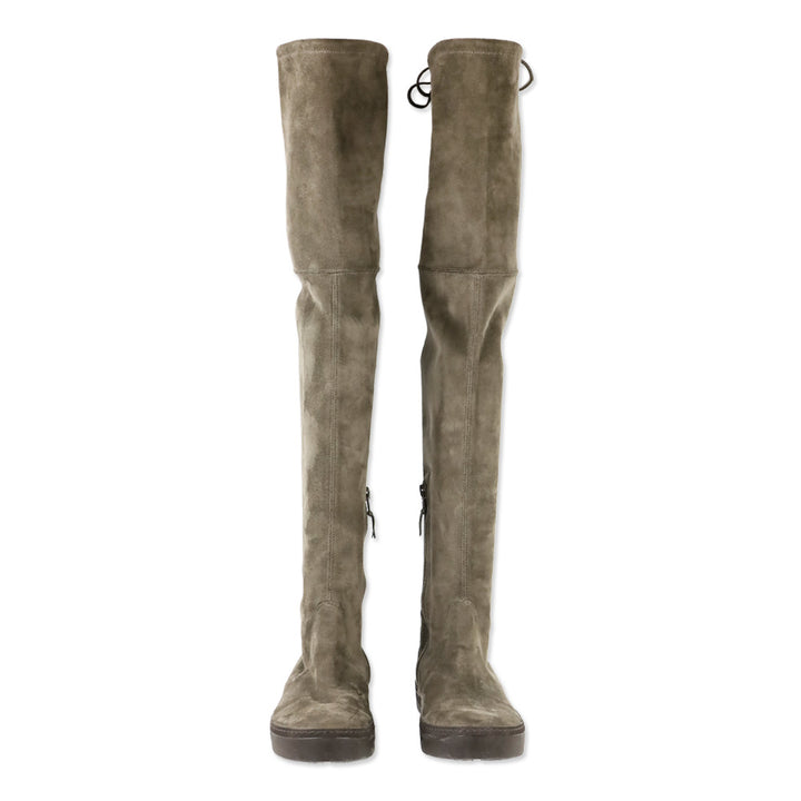 Stuart Weitzman Gray Suede Over-The-Knee Boots