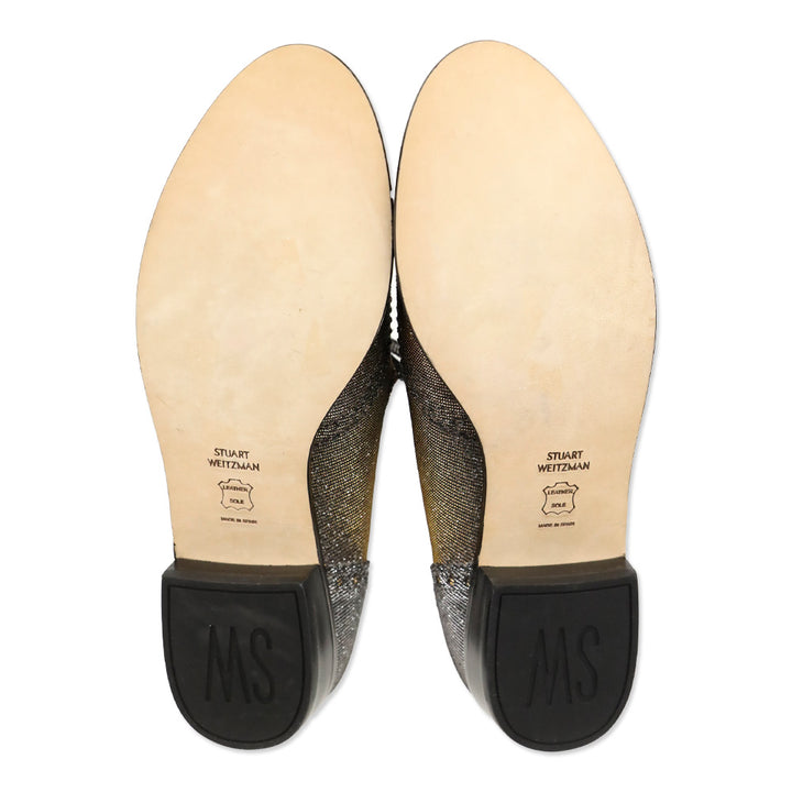 Stuart Weitzman Guy Thing Metallic Lurex Tassel Loafers