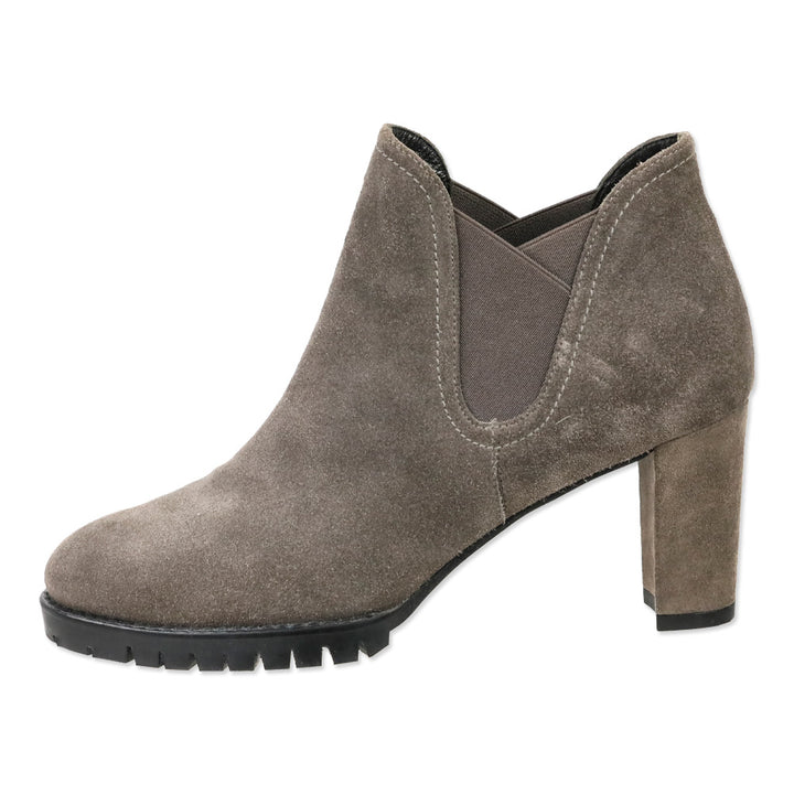 Stuart Weitzman Jackson Grey Suede Ankle Boots