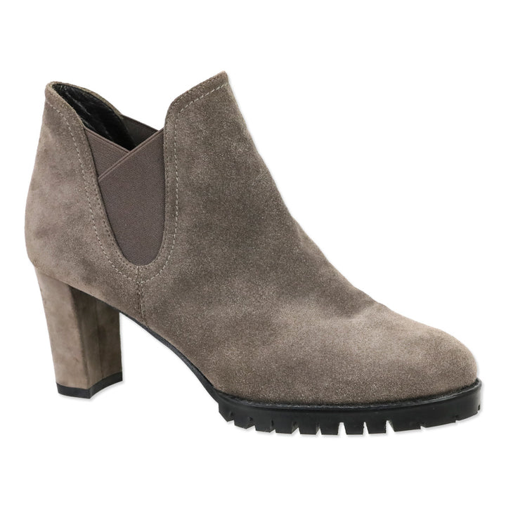 Stuart Weitzman Jackson Grey Suede Ankle Boots