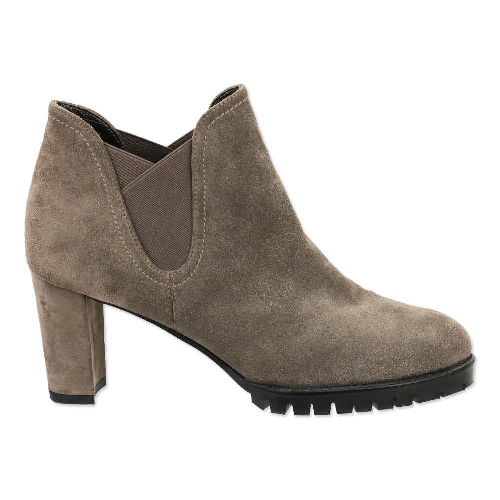 Stuart Weitzman Jackson Grey Suede Ankle Boots