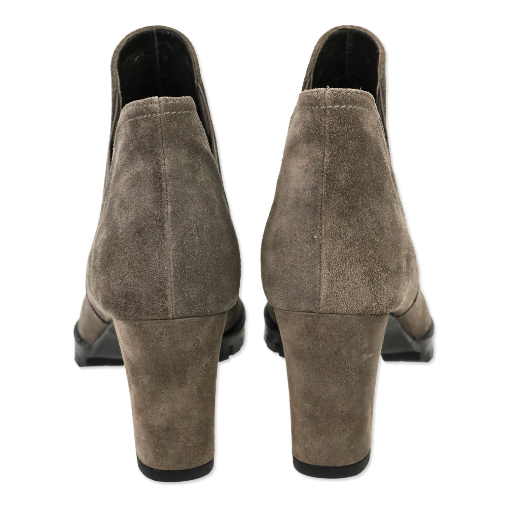 Stuart Weitzman Jackson Grey Suede Ankle Boots