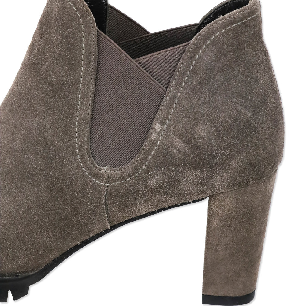 Stuart Weitzman Jackson Grey Suede Ankle Boots