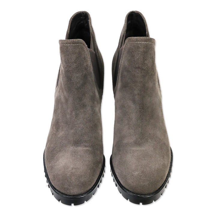 Stuart Weitzman Jackson Grey Suede Ankle Boots