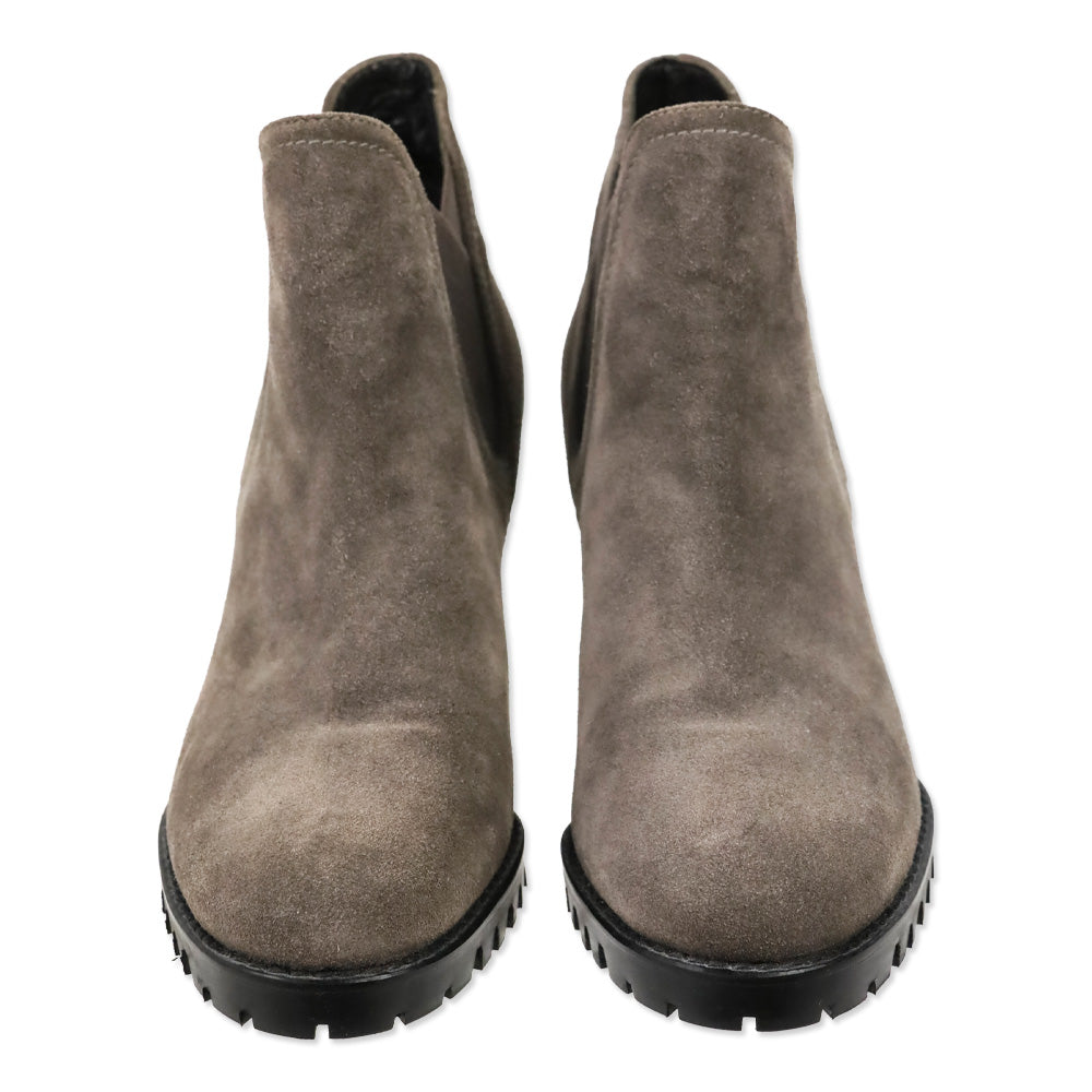 Stuart Weitzman Jackson Grey Suede Ankle Boots