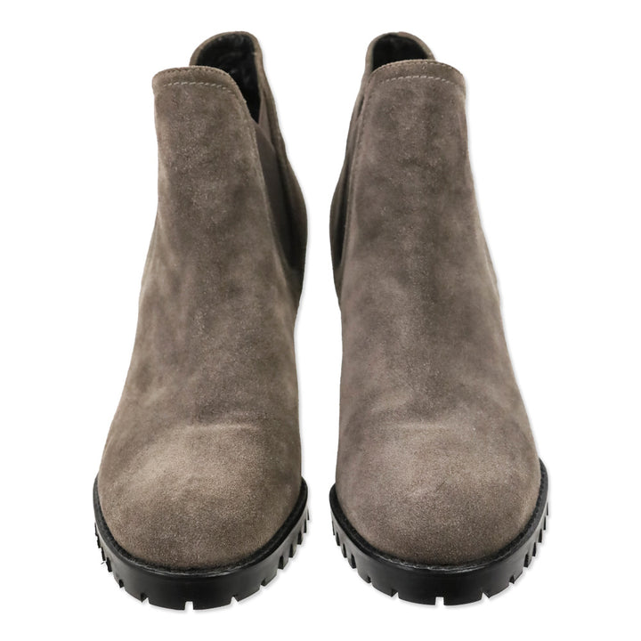 Stuart Weitzman Jackson Grey Suede Ankle Boots