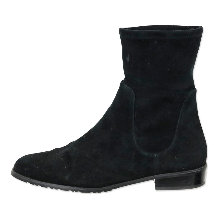 Stuart Weitzman Lilene Black Suede Ankle Boot