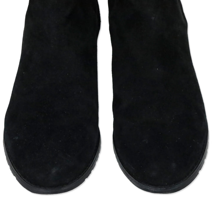 Stuart Weitzman Lilene Black Suede Ankle Boot