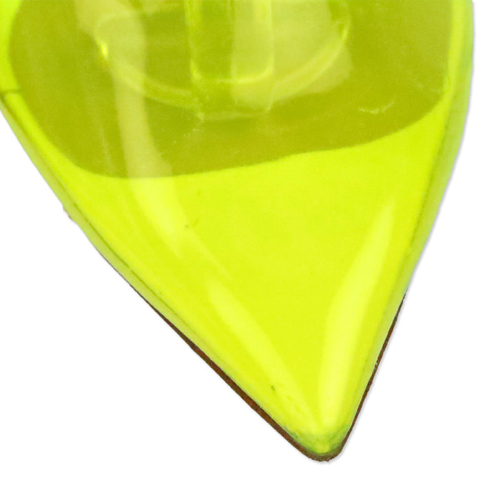 Stuart Weitzman Neon Yellow PVC/Leather Stuart Glam 100 Strap Pumps
