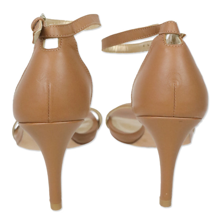 Stuart Weitzman Nudistcurve Tan Leather Sandal