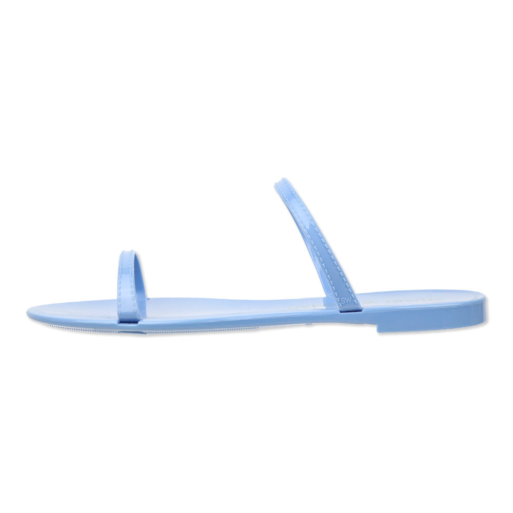 Stuart Weitzman Periwinkle Semi-Shine Rubber Sawyer Slide Sandal