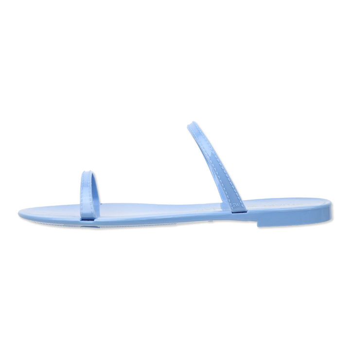Stuart Weitzman Periwinkle Semi-Shine Rubber Sawyer Slide Sandal