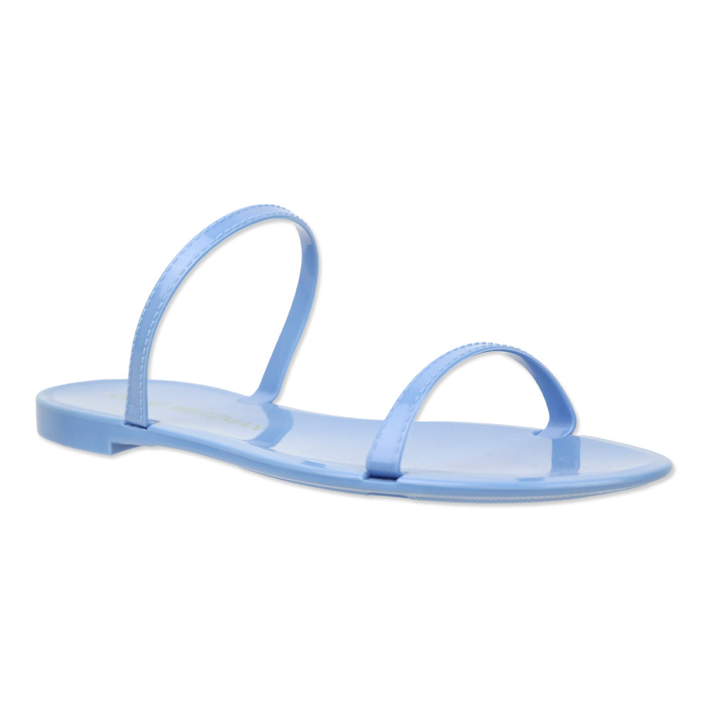 Stuart Weitzman Periwinkle Semi-Shine Rubber Sawyer Slide Sandal