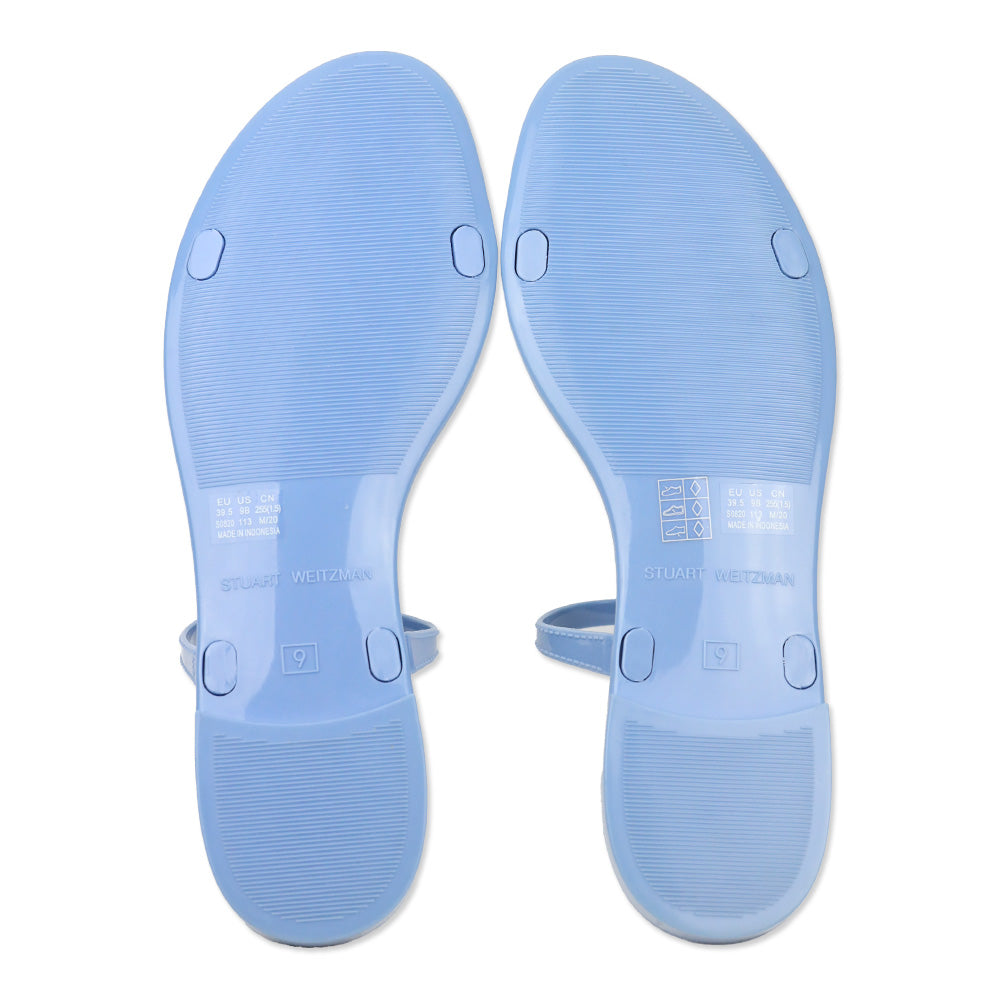Stuart Weitzman Periwinkle Semi-Shine Rubber Sawyer Slide Sandal