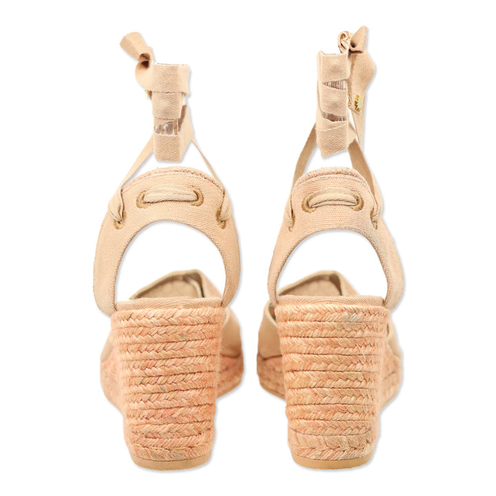 Stuart Weitzman Pink Canvas Marguerita Sandal