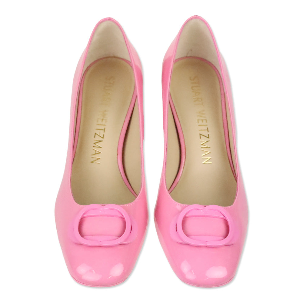 Stuart Weitzman Pink Patent Anicia 60 Tonal Pump