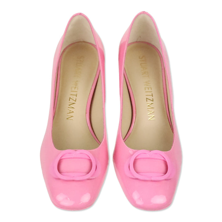 Stuart Weitzman Pink Patent Anicia 60 Tonal Pump